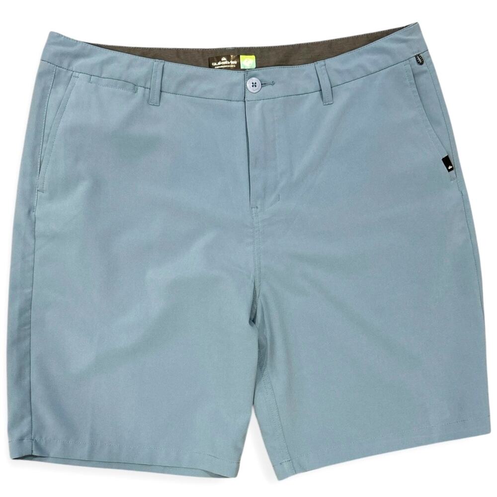 Quicksilver Amphibian Chino Shorts Men 38 Blue DryFlight Hybrid Water Repellant
